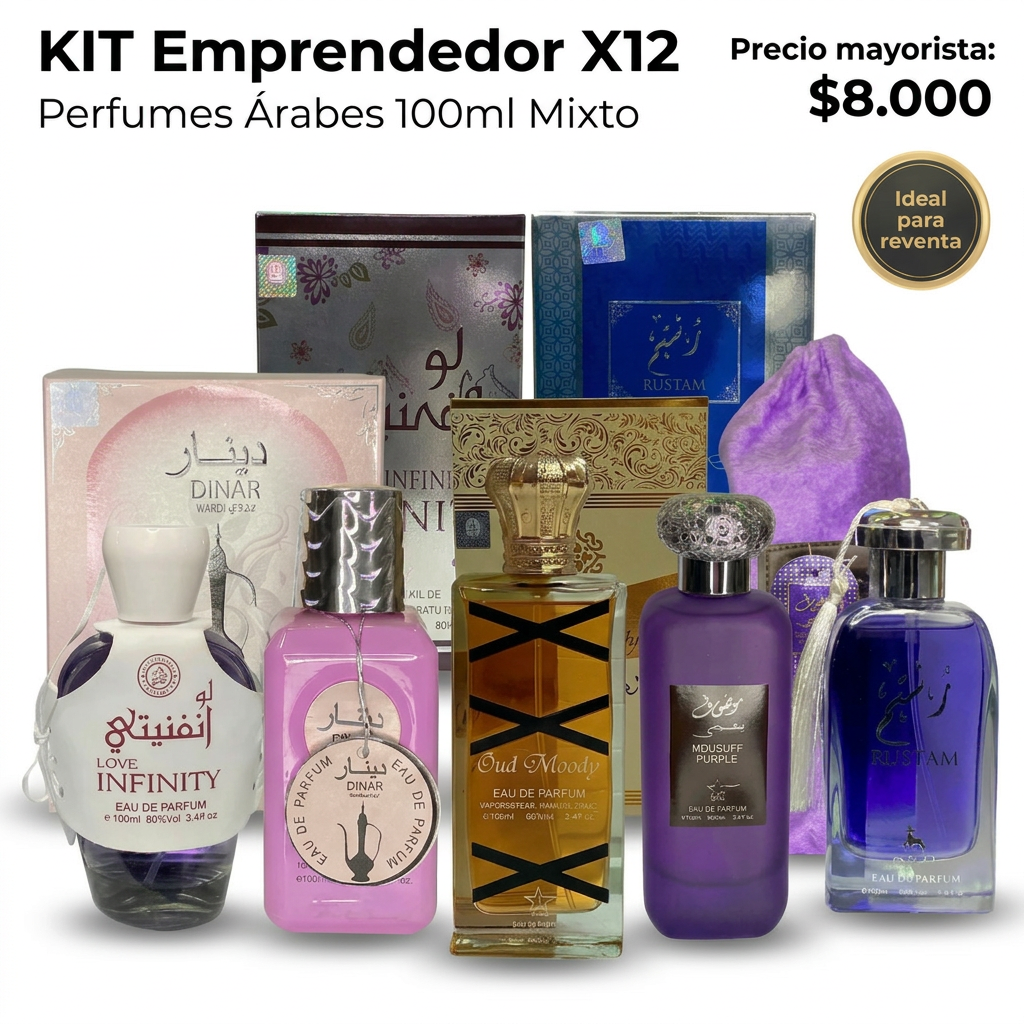 KIT Emprendedor X6 Perfumes 100ml Mixto – Árabes
